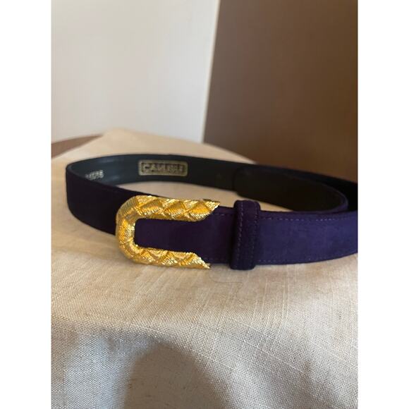 Vintage Carlisle Purple Suede Belt - Picture 1 of 4